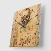 KUNST EN TEETH, DENTAAL KLINIEK, DENTIST Parchment Vierkante Klok (Hoek)