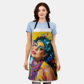 Kunst en vrouwen schort (Gedragen)