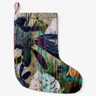 kunst en waterverf najaar kleurrijke achtergrond kleine kerstsok