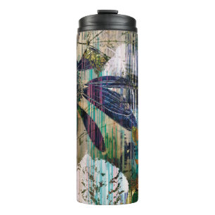kunst en waterverf najaar kleurrijke achtergrond thermosbeker