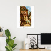 Kunst en wetenschap door Carl Spitzweg Poster (Thuiskantoor)