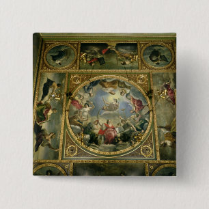 Kunst en wetenschappen, 1636 vierkante button 5,1 cm