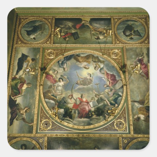 Kunst en wetenschappen, 1636 vierkante sticker (Voorkant)