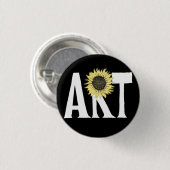 Kunst en zonnebloemen Button (Voorkant /achterkant)