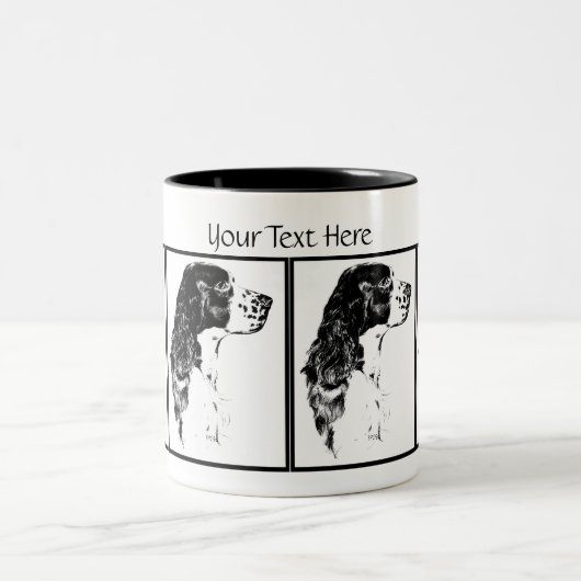 kunst Engels Springer Spaniel Tweekleurige Koffiemok (Center)