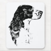 kunst Engelse Springer Spaniel Dog Mousepad Muismat (Voorkant)