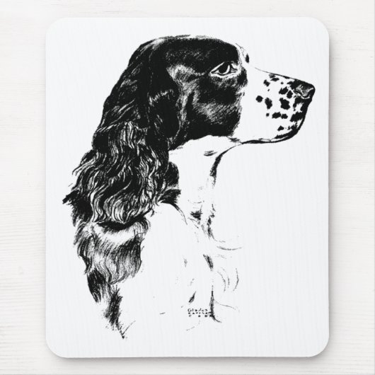 kunst Engelse Springer Spaniel Dog Mousepad Muismat (Voorkant)