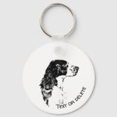 kunst Engelstalig Springer Spaniel - Gepersonalis Sleutelhanger (Voorkant)