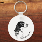 kunst Engelstalig Springer Spaniel - Gepersonalis Sleutelhanger (Achterkant)