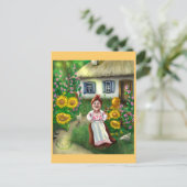 Kunst etnisch Oekraïens dorpje briefkaart (Staand voorkant)
