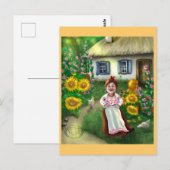 Kunst etnisch Oekraïens dorpje briefkaart (Voorkant / Achterkant)