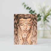 Kunst Etnische Vrouw Briefkaart (Staand voorkant)