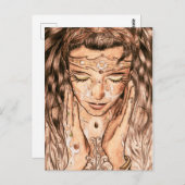 Kunst Etnische Vrouw Briefkaart (Voorkant / Achterkant)