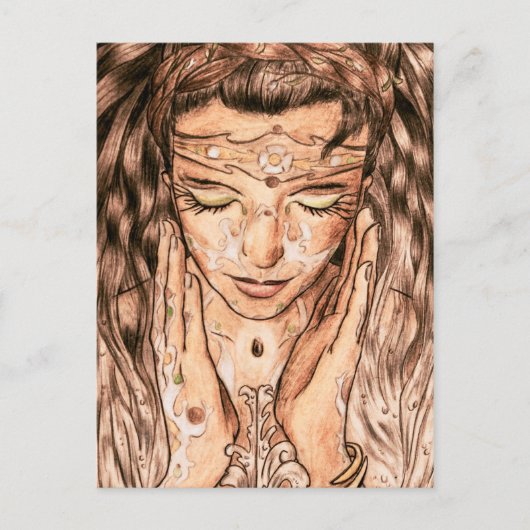 Kunst Etnische Vrouw Briefkaart (Voorkant)