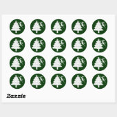 Kunst Fairy Kerstboom Ronde Sticker (Vel)