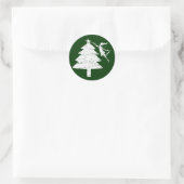 Kunst Fairy Kerstboom Ronde Sticker (Tas)