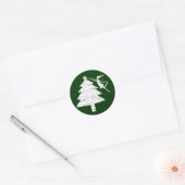 Kunst Fairy Kerstboom Ronde Sticker (Envelop)