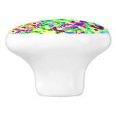 KUNST FANTASTISCHE MULTI GEKLEURDE STUKJES IN STUK KERAMISCHE KNOP (Zijkant)