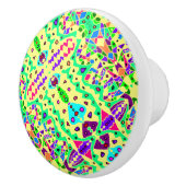 KUNST FANTASTISCHE MULTI GEKLEURDE STUKJES IN STUK KERAMISCHE KNOP (Rechts)