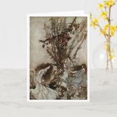  kunst - feeën voelen zich dansend, kaart (Gele Bloem)