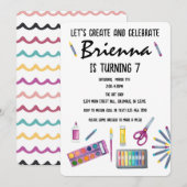 Kunst Feest Schilderen Ambacht Partij voor meisjes Kaart (Voorkant / Achterkant)