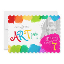 Kunst feest schilderij 7e verjaardag feestje uitno