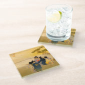 kunst, fijn, klassiek, Bertha, Boynton, Lum, Japan Glazen Onderzetter (Schuin)