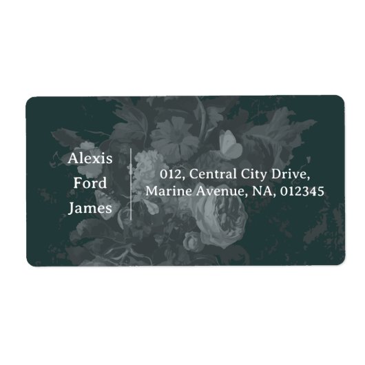  kunst Floral adreslabel Etiket (Voorkant)