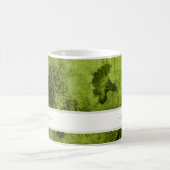  kunst Floral Motive - Aangepaste naam Groen Koffiemok (Center)