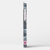 Kunst florale  naadloos patroon. Maroon transl Case-Mate iPhone Case (Achterkant / Links)