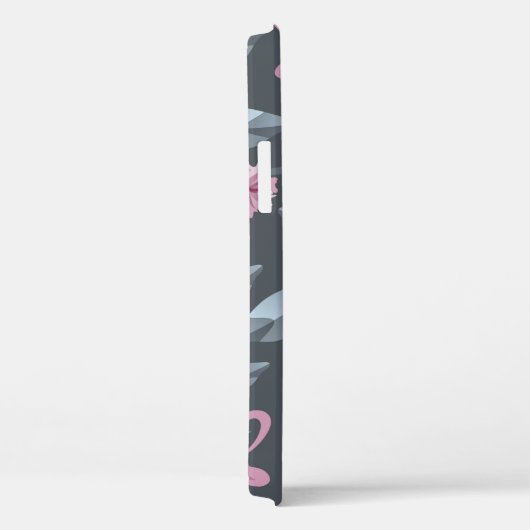 Kunst florale  naadloos patroon. Maroon transl Case-Mate iPhone Case (Achterkant / Rechts)