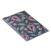 Kunst florale  naadloos patroon. Maroon transl Notitieboek (Rechterzijde)