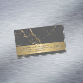 Kunst | Fotograaf | Goudgrijze marmer Magnetisch Visitekaartje (Voorbeeld)