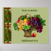 kunst fruitmand Creëer uw eigen tekst Poster (Voorkant)