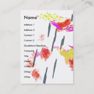 Kunst gebeurt in kleurenplasma visitekaartje