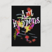 Kunst gebeurt in kleurenplasma visitekaartje (Achterkant)