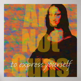 Kunst geen Pistolen Poster