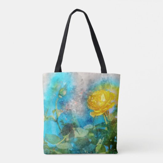 Kunst geïllustreerd bloem Schilderachtig Afbeeldin Tote Bag (Achterkant)