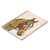 Kunst geïllustreerd paard op Patroonblad Notitieboek (Linkerzijde)