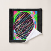 Kunst geïnspireerd hip kleuren munt en roze plus z bad handdoek (Wasdoekje)