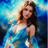 Kunst geïnspireerd ontwerp, mooie dansende vrouw thermosbeker