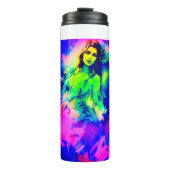 Kunst geïnspireerd ontwerp, mooie dansende vrouw thermosbeker (Voorkant)