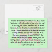 Kunst "Geobsedeerd door het retieren" van de leraa Briefkaart (Voorkant / Achterkant)