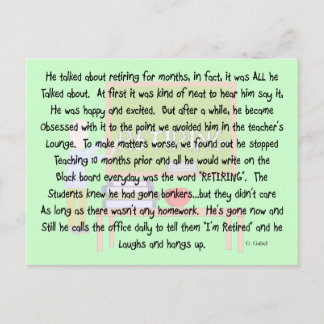 Kunst "Geobsedeerd door het retieren" van de leraa Briefkaart