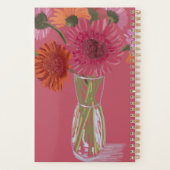  Kunst GerberaFlower Modern Illustration+ Naam Planner (Achterkant)