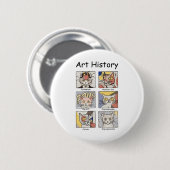 Kunst Geschiedenis Grappige Kat Kunst Liefhebber S Ronde Button 5,7 Cm (Voorkant /achterkant)