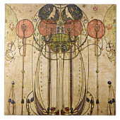  kunst Gesso Wall Frieze keramiek Tegeltje (Voorkant)