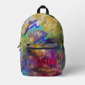 KUNST! geverfd vooraf samengeperst Bedrukte Rugzak (Voorkant)