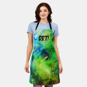 KUNST! geverfd vooraf samengeperst Schort (Gedragen)
