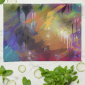 KUNST! geverfd vooraf samengeperst Theedoek (Gevouwen)